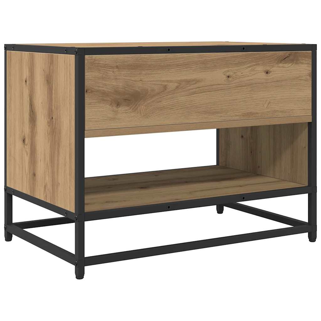 TV-kast artisanaal eikenkleurig 61 x 40 x 46 cm Bewerkt hout