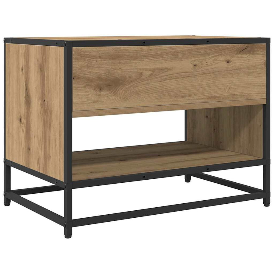 TV-kast artisanaal eikenkleurig 61 x 40 x 46 cm Bewerkt hout