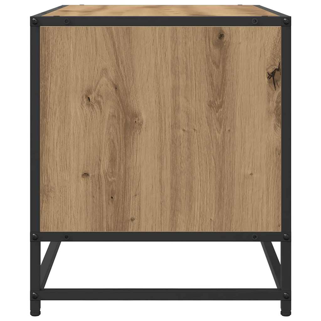 TV-kast artisanaal eikenkleurig 61 x 40 x 46 cm Bewerkt hout