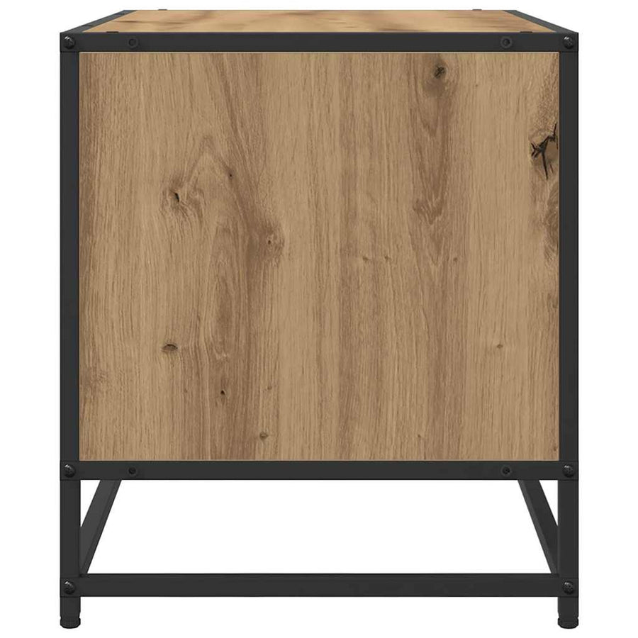TV-kast artisanaal eikenkleurig 61 x 40 x 46 cm Bewerkt hout