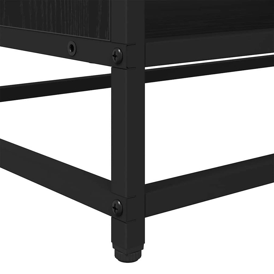 TV-kast Zwart eiken 61 x 40 x 46 cm Bewerkt hout