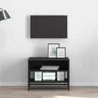 Tv-meubel 61x40x46 cm zwart eiken bewerkt hout
