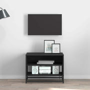 Tv-meubel 61x40x46 cm zwart eiken bewerkt hout