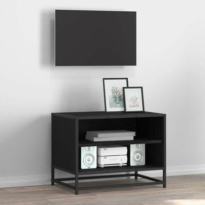 TV-kast Zwart eiken 61 x 40 x 46 cm Bewerkt hout