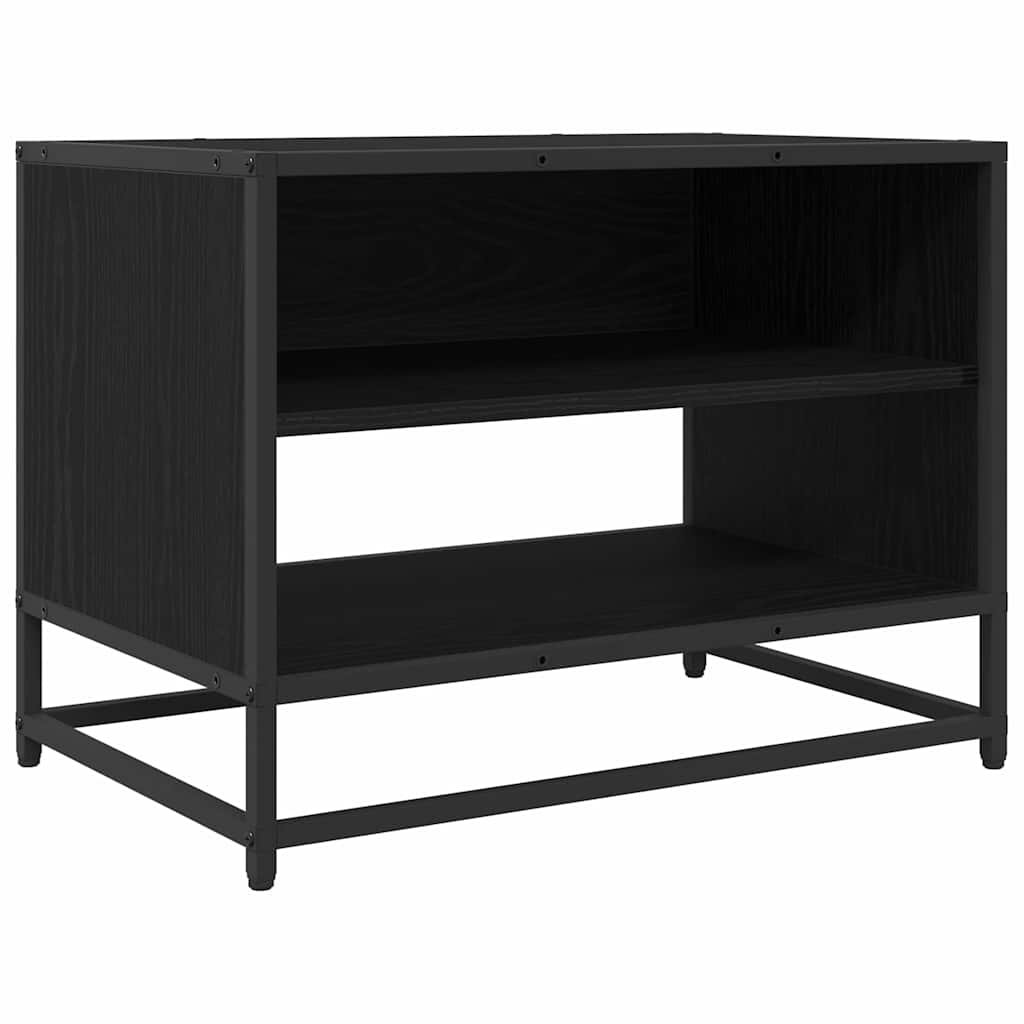 TV-kast Zwart eiken 61 x 40 x 46 cm Bewerkt hout