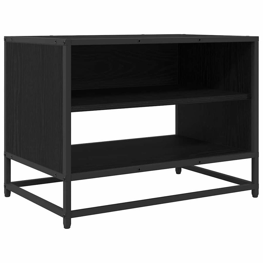 TV-kast Zwart eiken 61 x 40 x 46 cm Bewerkt hout