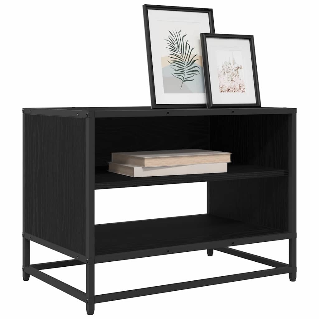 TV-kast Zwart eiken 61 x 40 x 46 cm Bewerkt hout