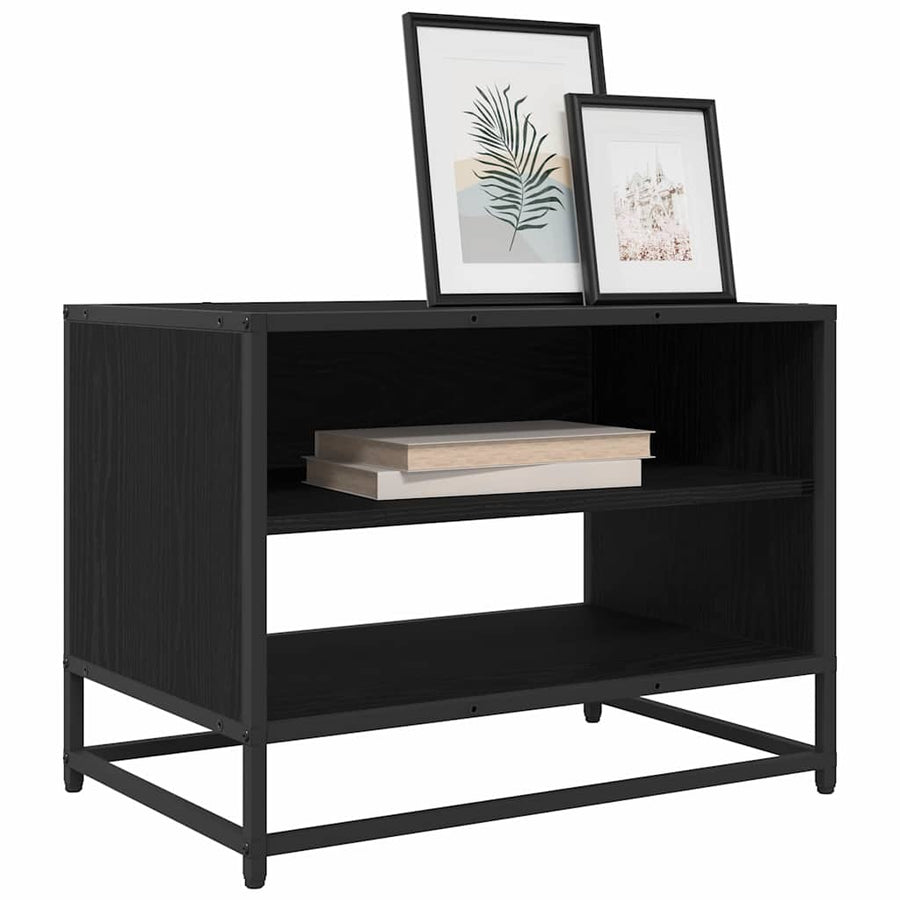 TV-kast Zwart eiken 61 x 40 x 46 cm Bewerkt hout