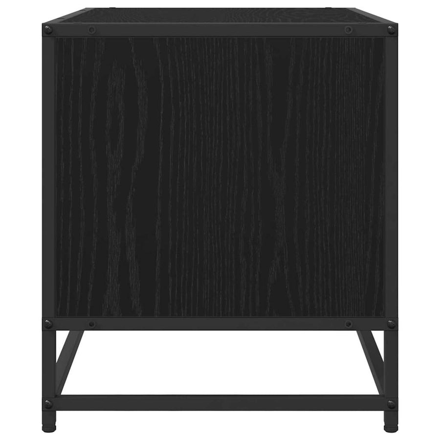 TV-kast Zwart eiken 61 x 40 x 46 cm Bewerkt hout