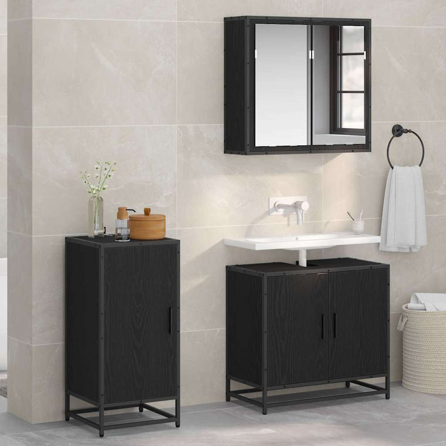 Dressoir Zwart Eiken 35,5 x 35 x 76 cm