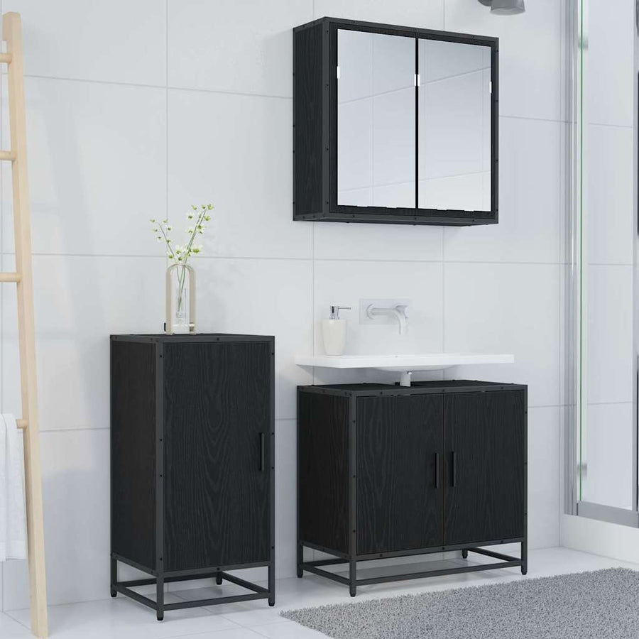 Dressoir Zwart Eiken 35,5 x 35 x 76 cm