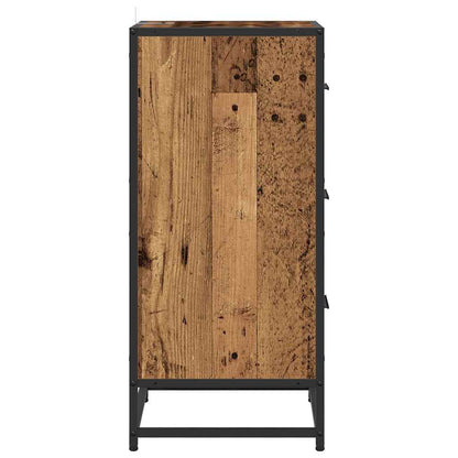Dressoir met lade Oud hout 35.5 x 35 x 76 cm Bewerkt hout