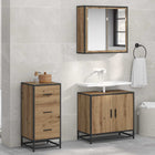 Dressoir 35,5x35x76 cm bewerkt hout eikenkleurig