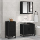 Dressoir zwart eiken 35,5x35x76 cm