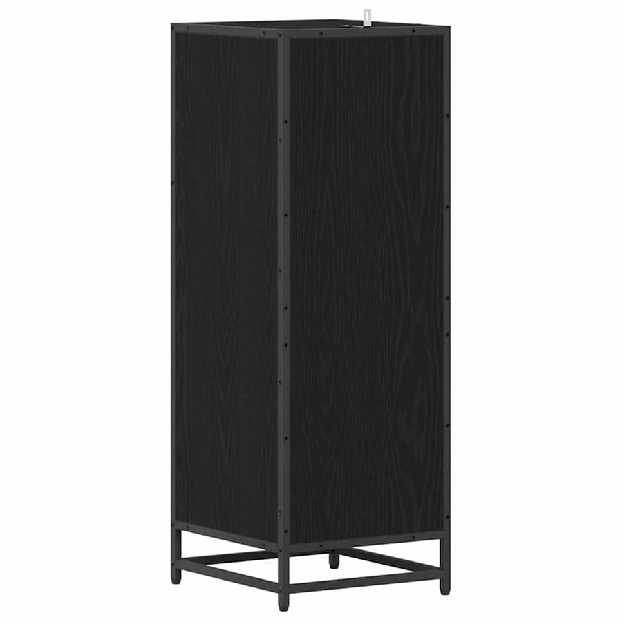 Badkamer Kast Zwart eiken 35 x 37,5 x 100 cm Bewerkt hout