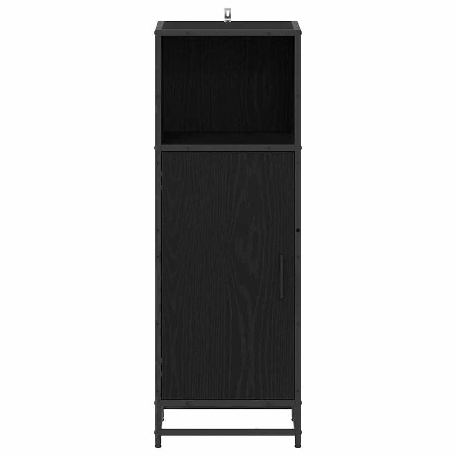 Badkamer Kast Zwart eiken 35 x 37,5 x 100 cm Bewerkt hout