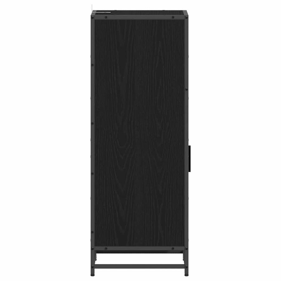 Badkamer Kast Zwart eiken 35 x 37,5 x 100 cm Bewerkt hout