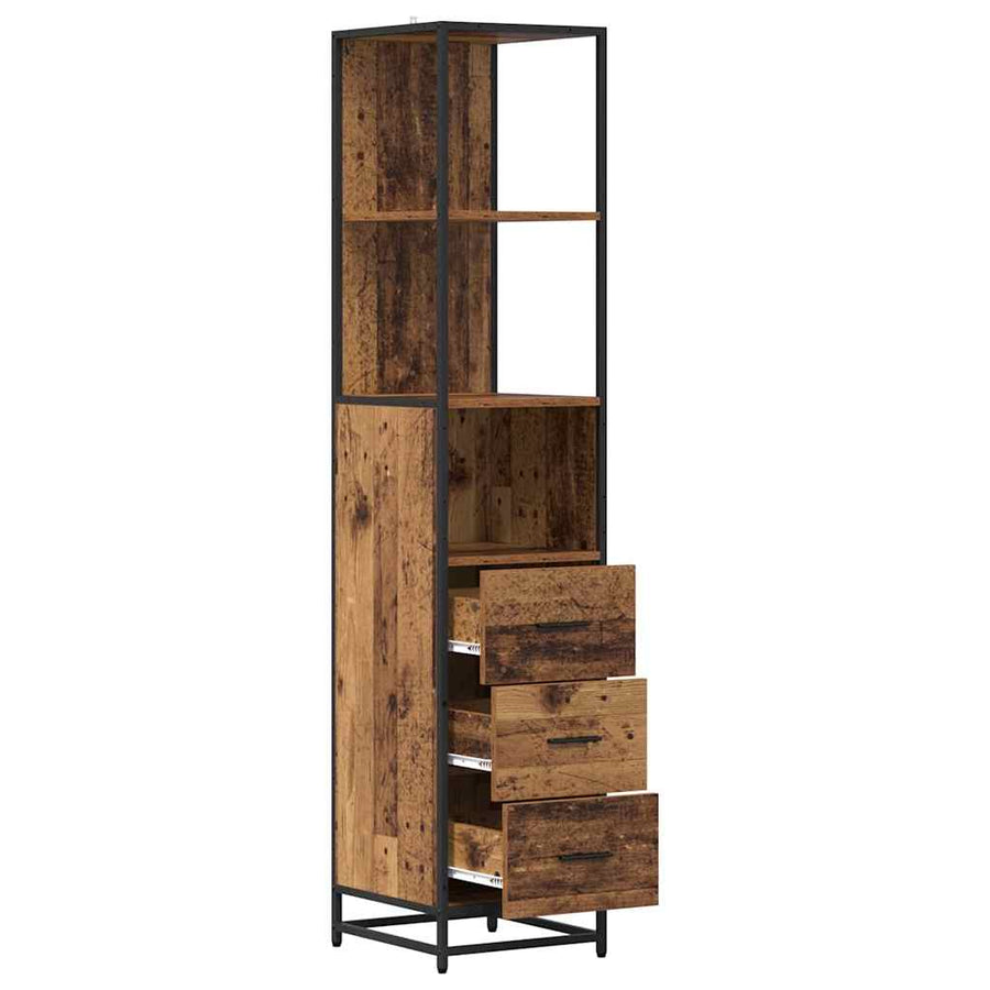 Badkamermeubelset Oud Hout 35 x 37,5 x 166 cm Bewerkt hout