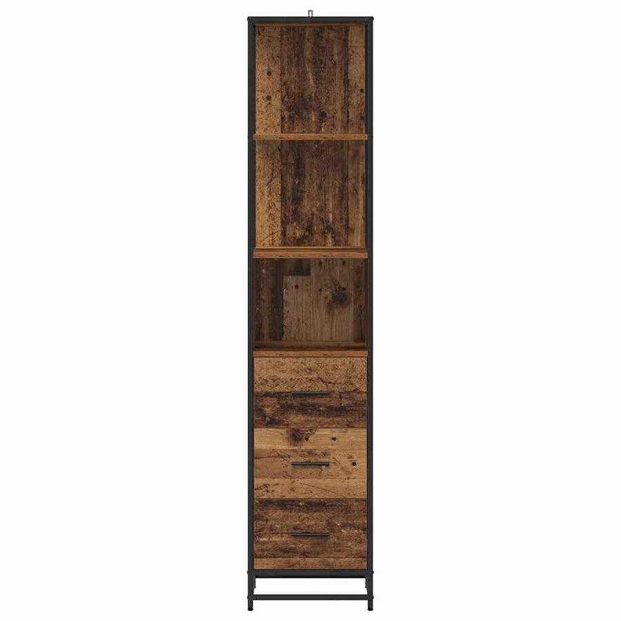 Badkamermeubelset Oud Hout 35 x 37,5 x 166 cm Bewerkt hout