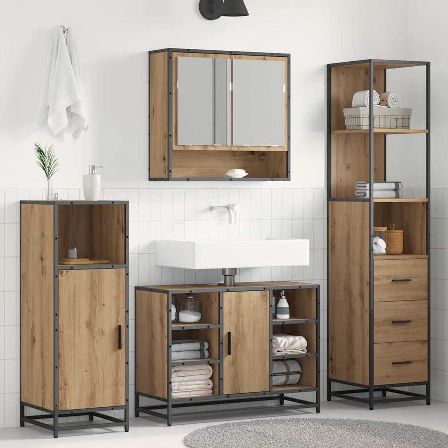 Badkamermeubelset Artisan Eiken 35 x 37,5 x 166 cm Bewerkt hout