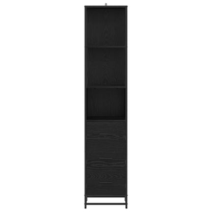 Badkamermeubelset Zwart Eiken 35 x 37,5 x 166 cm Bewerkt hout