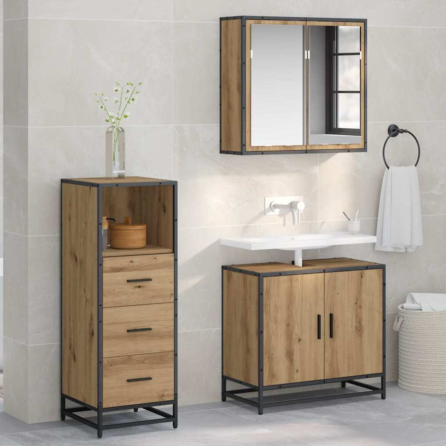 Badkamermeubelset Artisan Eiken 35 x 37,5 x 100 cm Bewerkt hout
