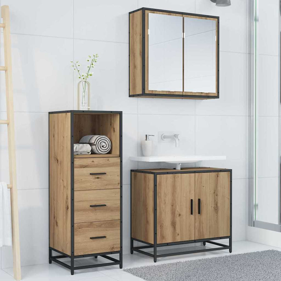 Badkamermeubelset Artisan Eiken 35 x 37,5 x 100 cm Bewerkt hout