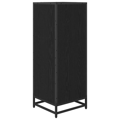 Badkamer Kast Zwart eiken 35 x 37,5 x 100 cm Bewerkt hout