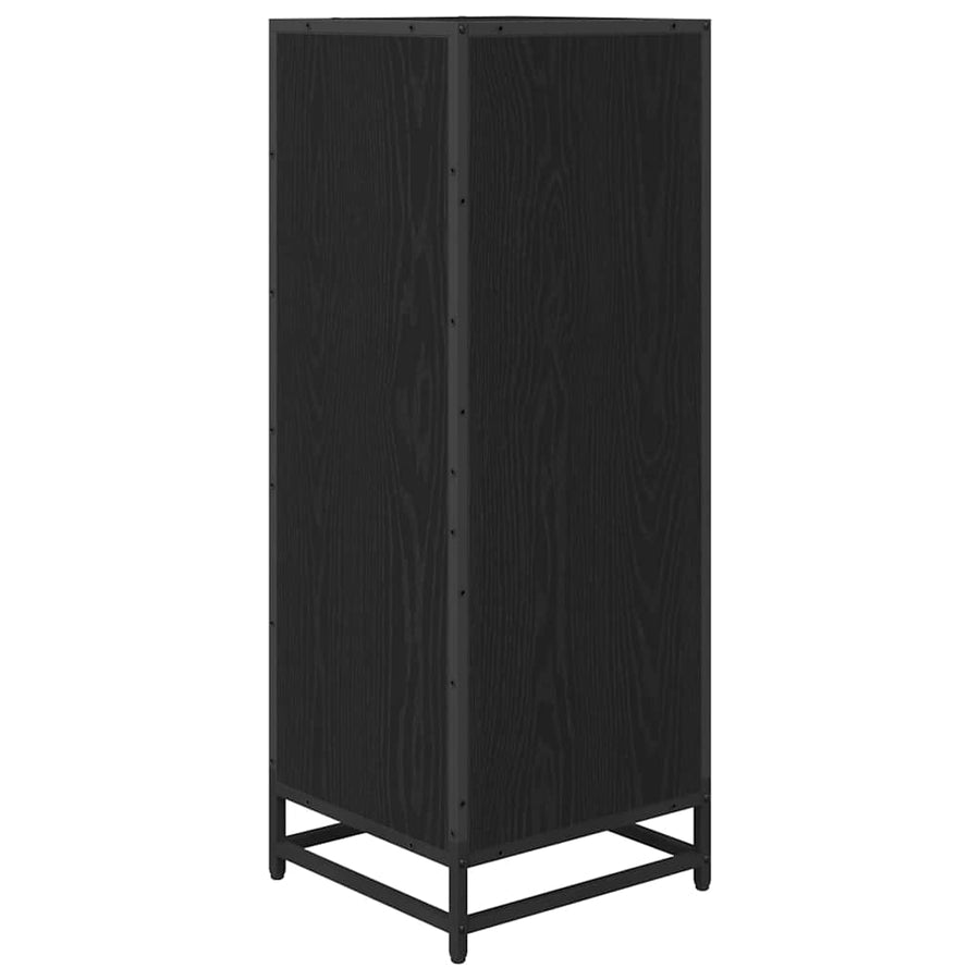 Badkamer Kast Zwart eiken 35 x 37,5 x 100 cm Bewerkt hout