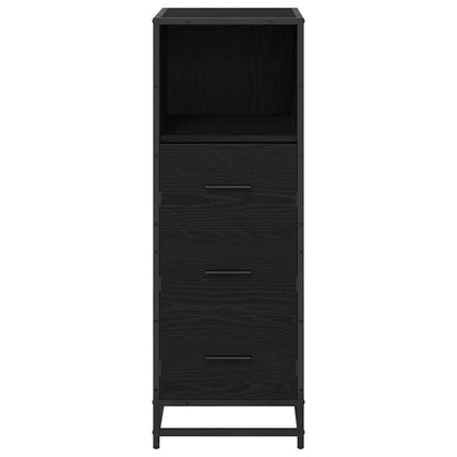 Badkamer Kast Zwart eiken 35 x 37,5 x 100 cm Bewerkt hout