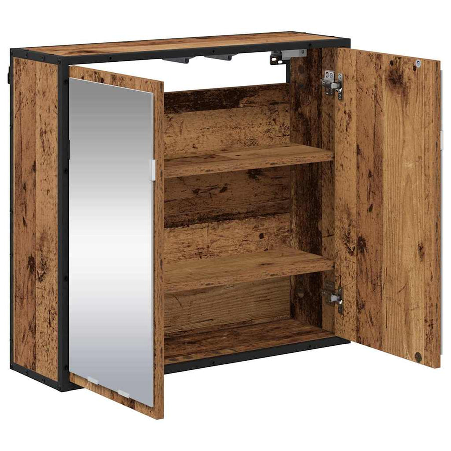 Wandplank met plank Wandgemonteerd Oudhout 65 x 20 x 60 cm