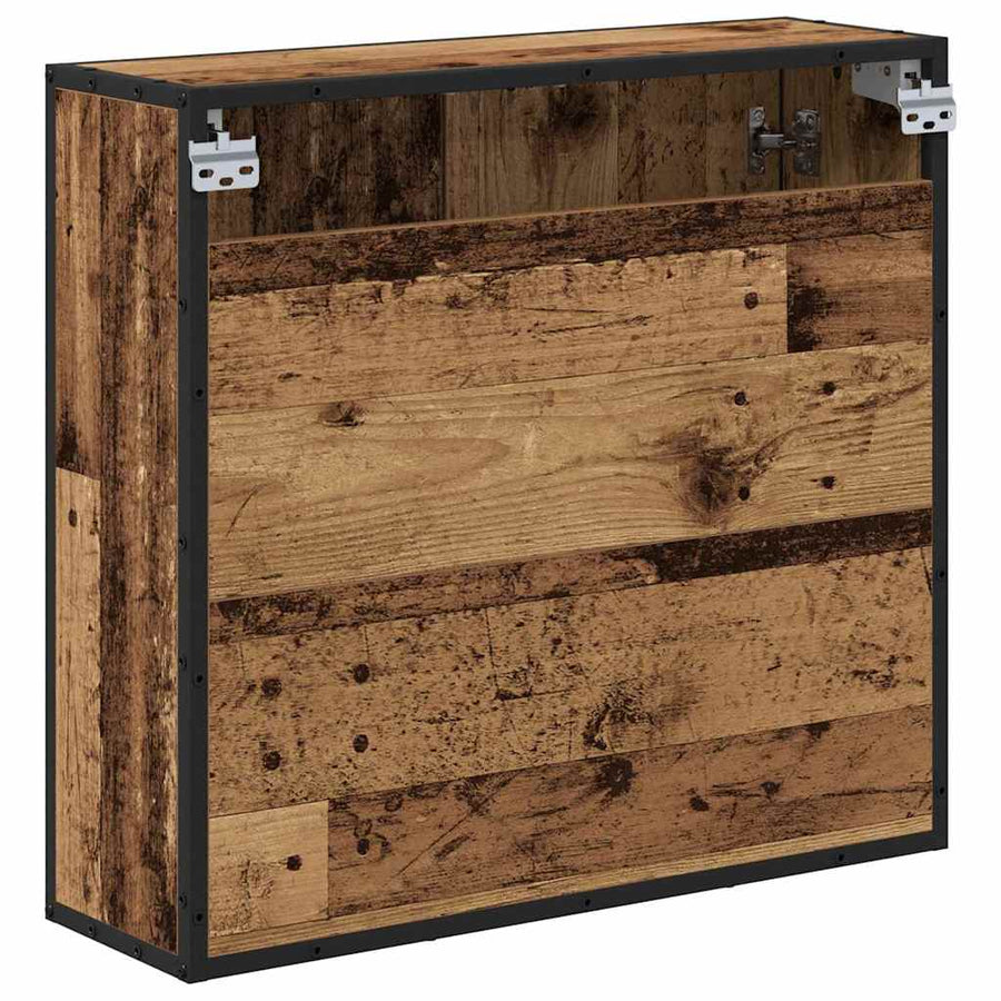 Wandplank met plank Wandgemonteerd Oudhout 65 x 20 x 60 cm
