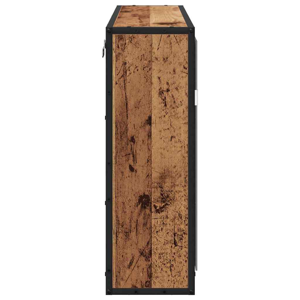 Wandplank met plank Wandgemonteerd Oudhout 65 x 20 x 60 cm