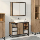 Wall shelf with storage Artisan Oak 65 x 20 x 60 cm