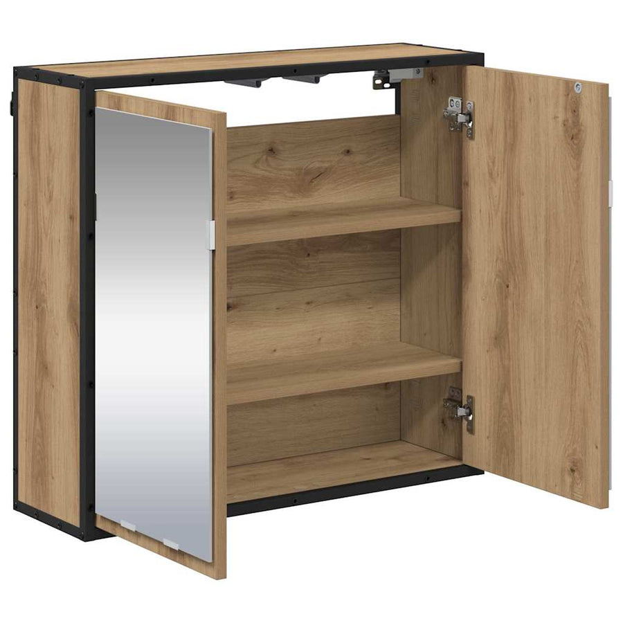 Wandplank met plank met opslag Artisan Eiken 65 x 20 x 60 cm