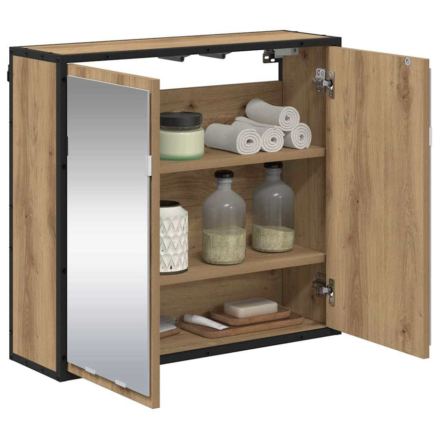 Wandplank met plank met opslag Artisan Eiken 65 x 20 x 60 cm