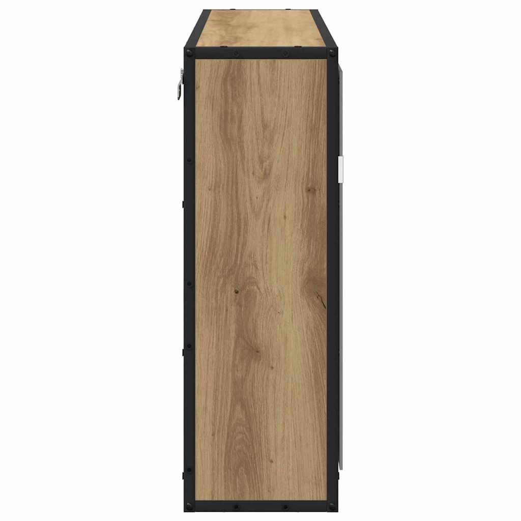 Wandplank met plank met opslag Artisan Eiken 65 x 20 x 60 cm