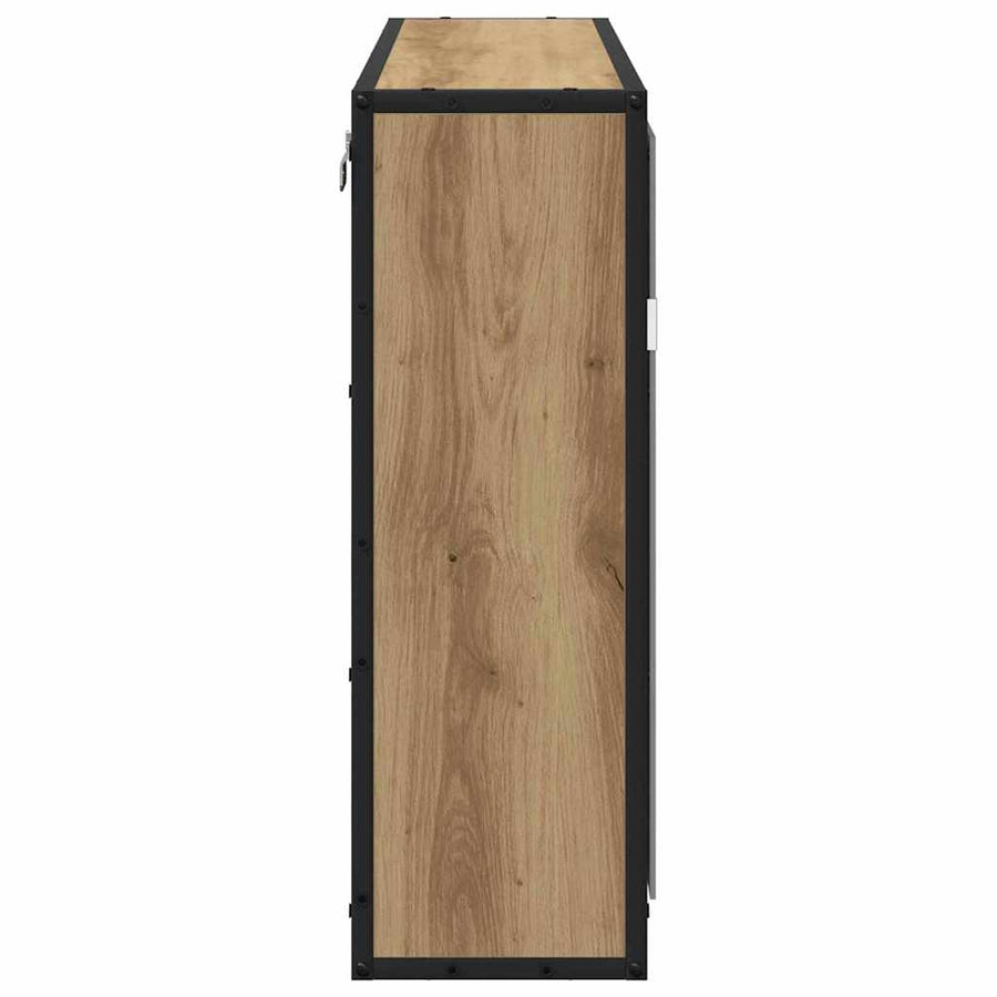 Wandplank met plank met opslag Artisan Eiken 65 x 20 x 60 cm