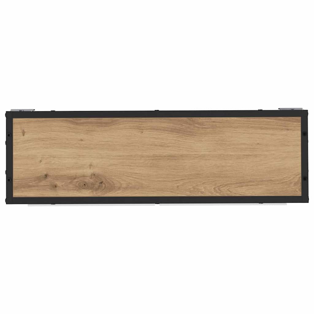 Wandplank met plank met opslag Artisan Eiken 65 x 20 x 60 cm