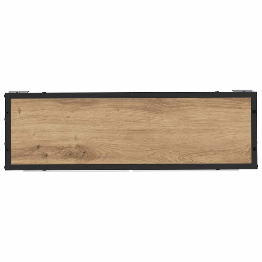 Wandplank met plank met opslag Artisan Eiken 65 x 20 x 60 cm