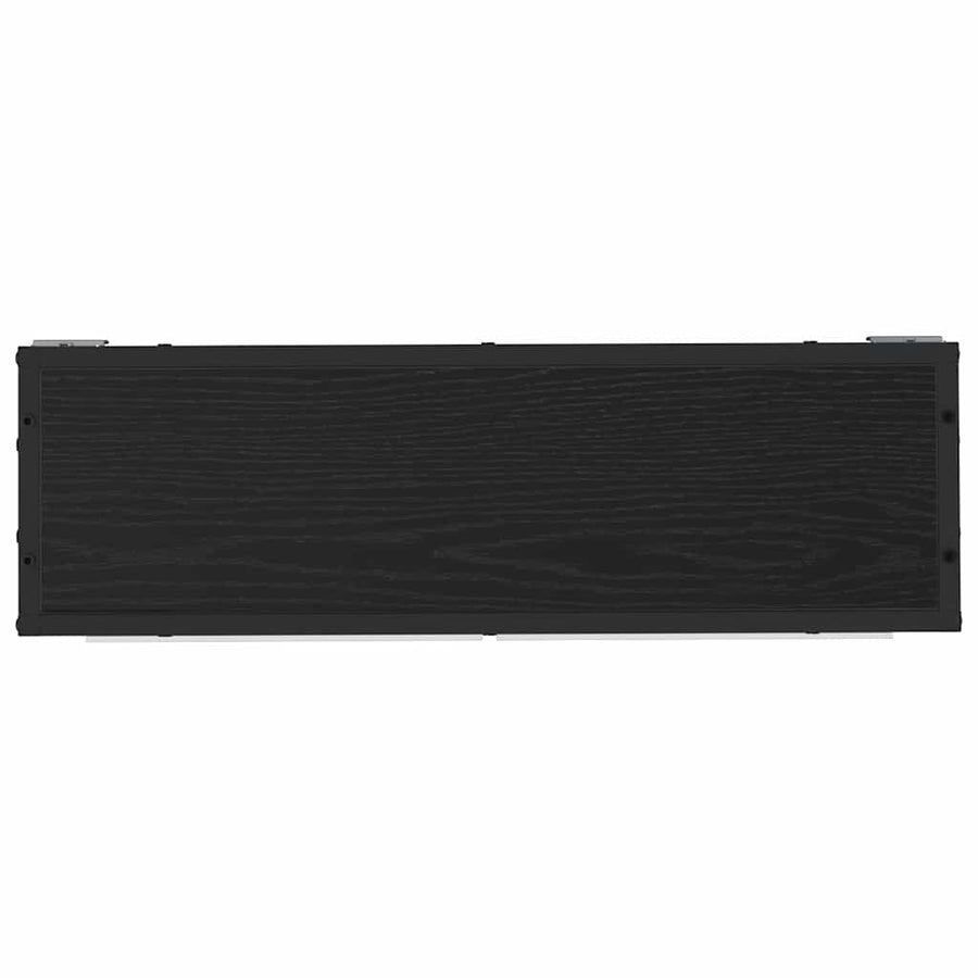 Wandplank met plank Wandgemonteerd Zwart Eiken 65 x 20 x 60 cm