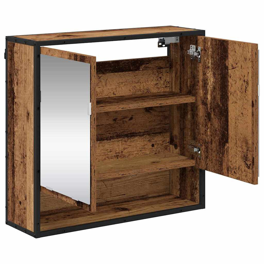 Badkamer spiegelkast Oud hout 65 x 20 x 60 cm Bewerkt hout