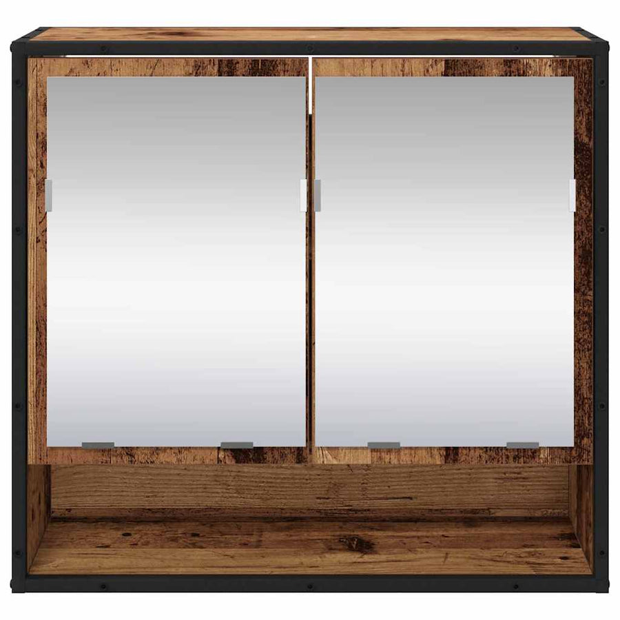 Badkamer spiegelkast Oud hout 65 x 20 x 60 cm Bewerkt hout