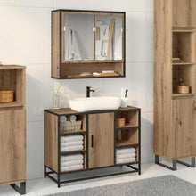 Wandplank met plank met opslag Artisan Eiken 65 x 20 x 60 cm