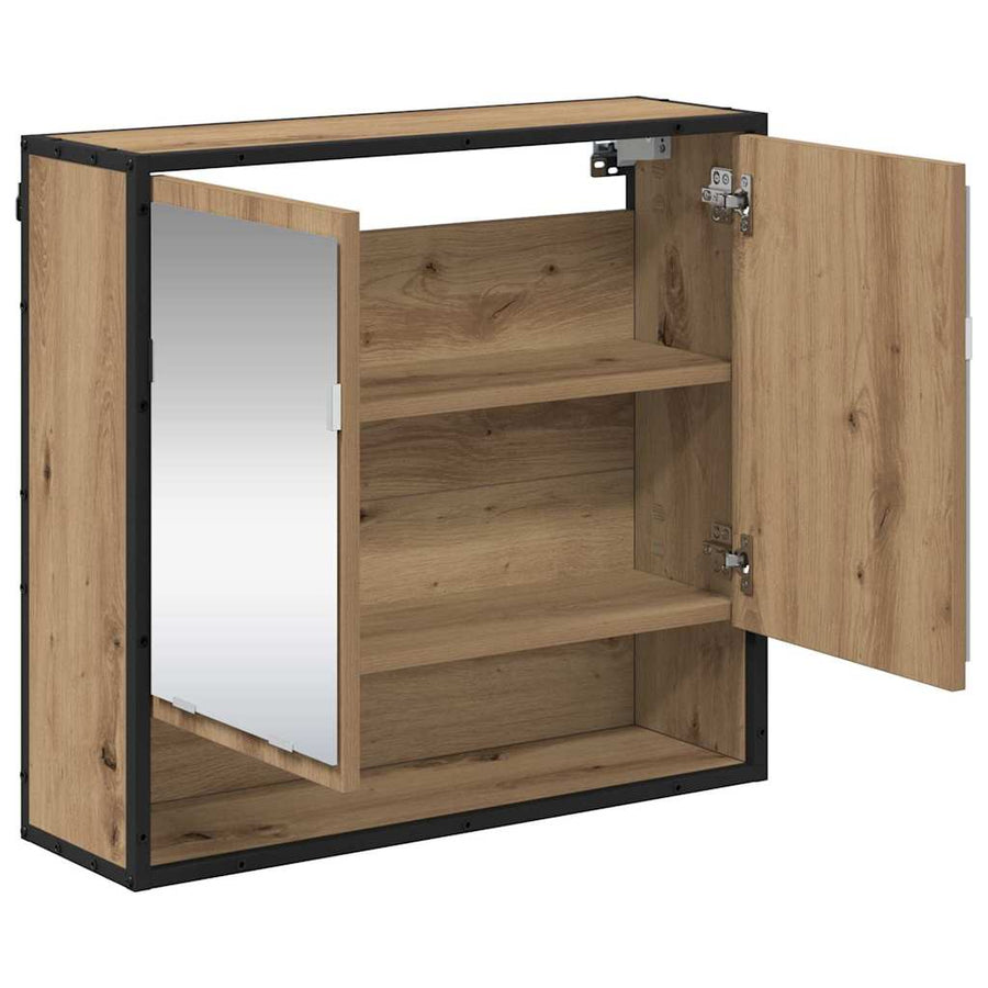 Wandplank met plank met opslag Artisan Eiken 65 x 20 x 60 cm
