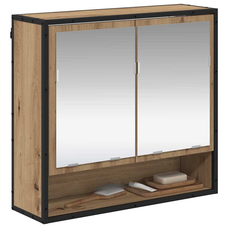 Wandplank met plank met opslag Artisan Eiken 65 x 20 x 60 cm