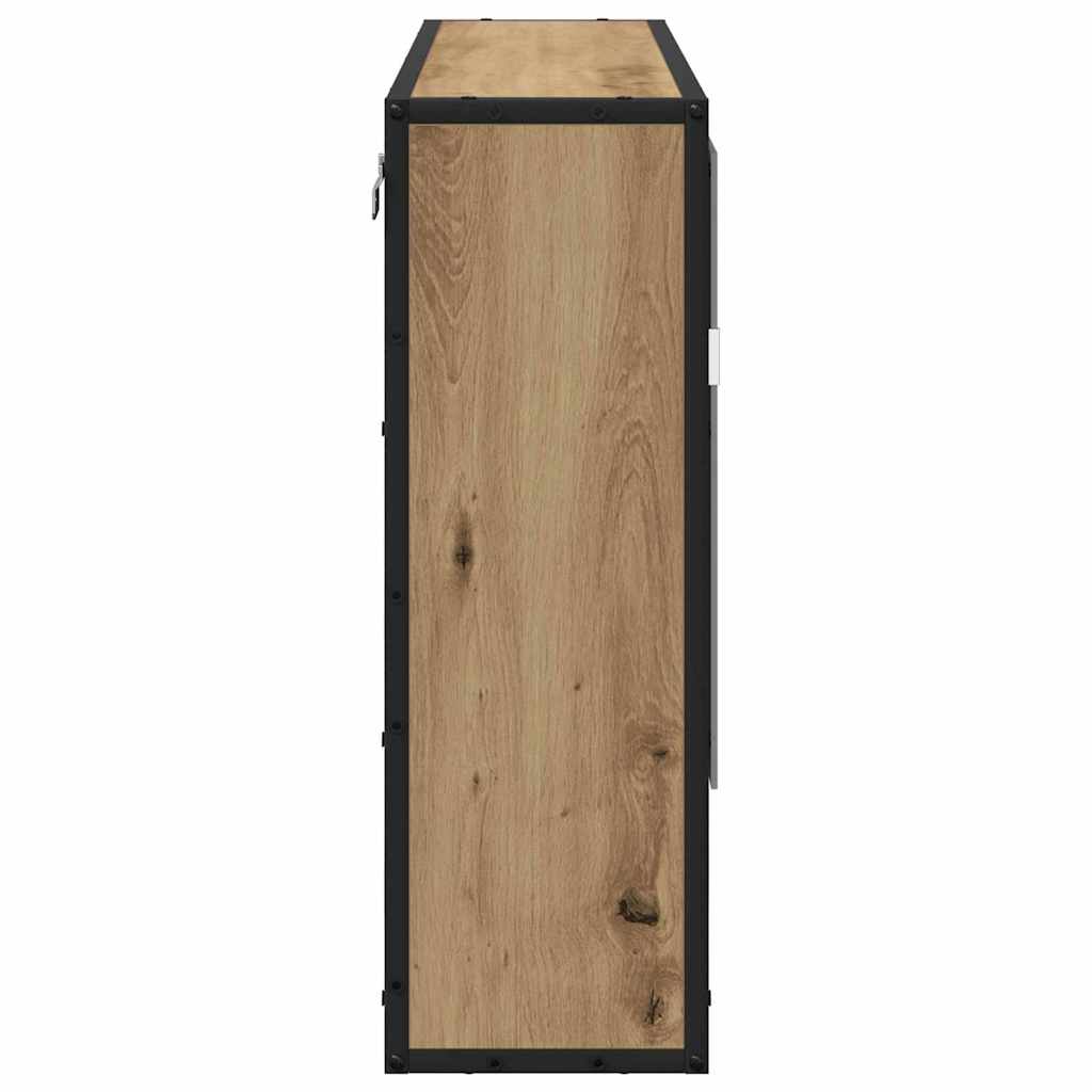 Wandplank met plank met opslag Artisan Eiken 65 x 20 x 60 cm