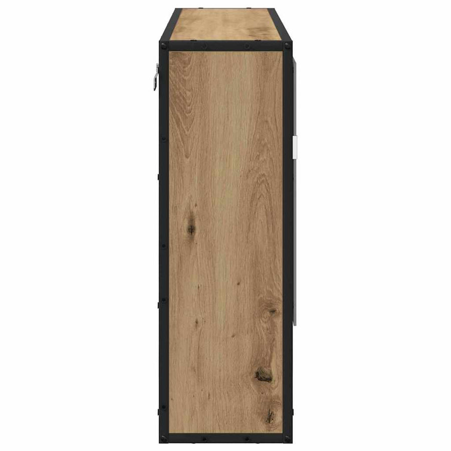 Wandplank met plank met opslag Artisan Eiken 65 x 20 x 60 cm