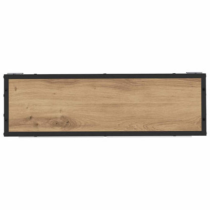 Wandplank met plank met opslag Artisan Eiken 65 x 20 x 60 cm