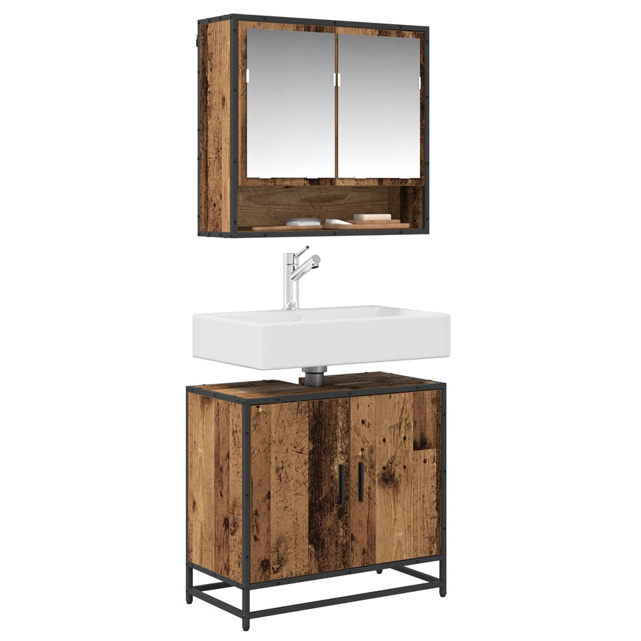 Badkamer wastafelkast Oud Hout 65 x 33 x 60 cm Bewerkt hout